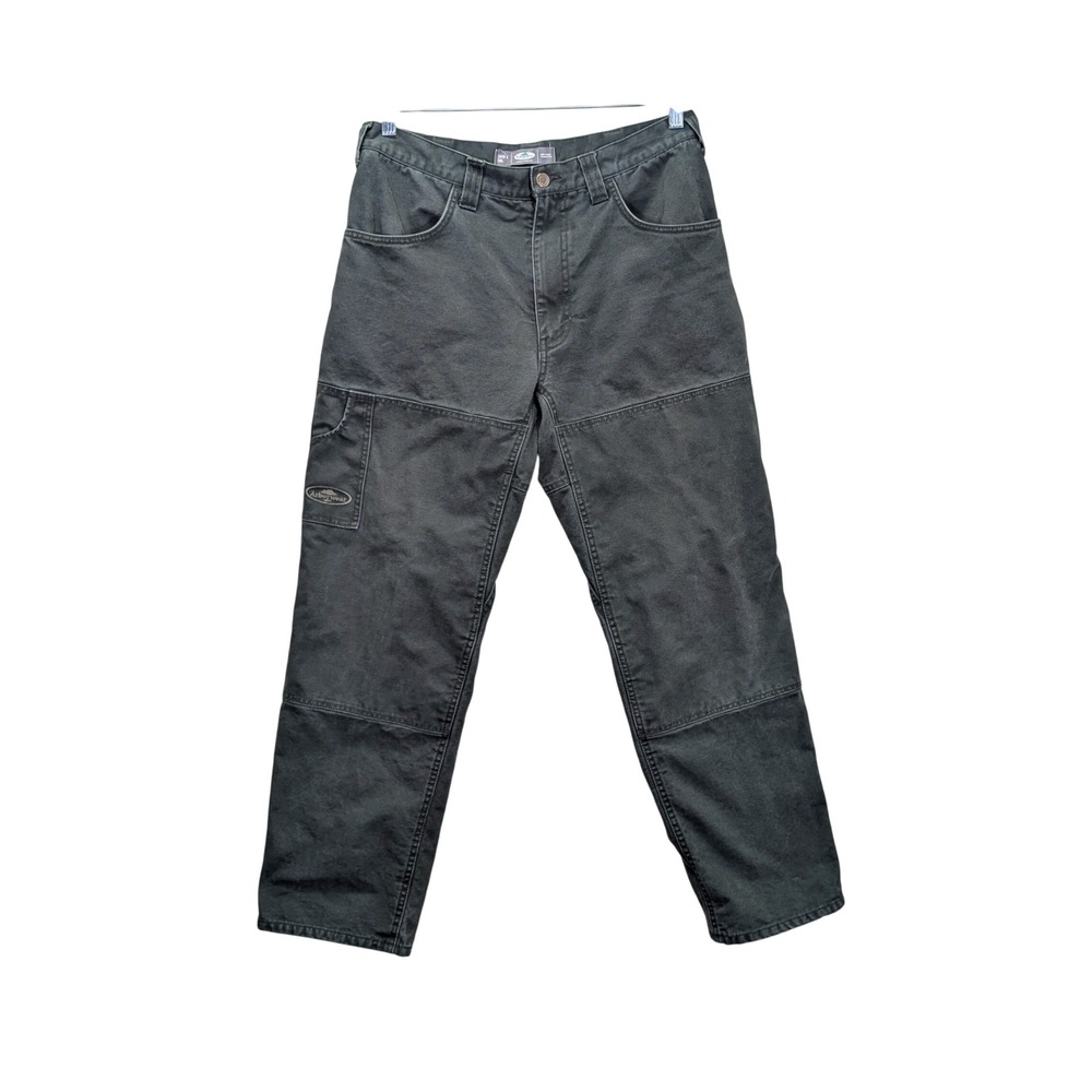 Arborwear Original Tree Climbers Pants Mens 34x29 Green Canvas Double Knee Lined